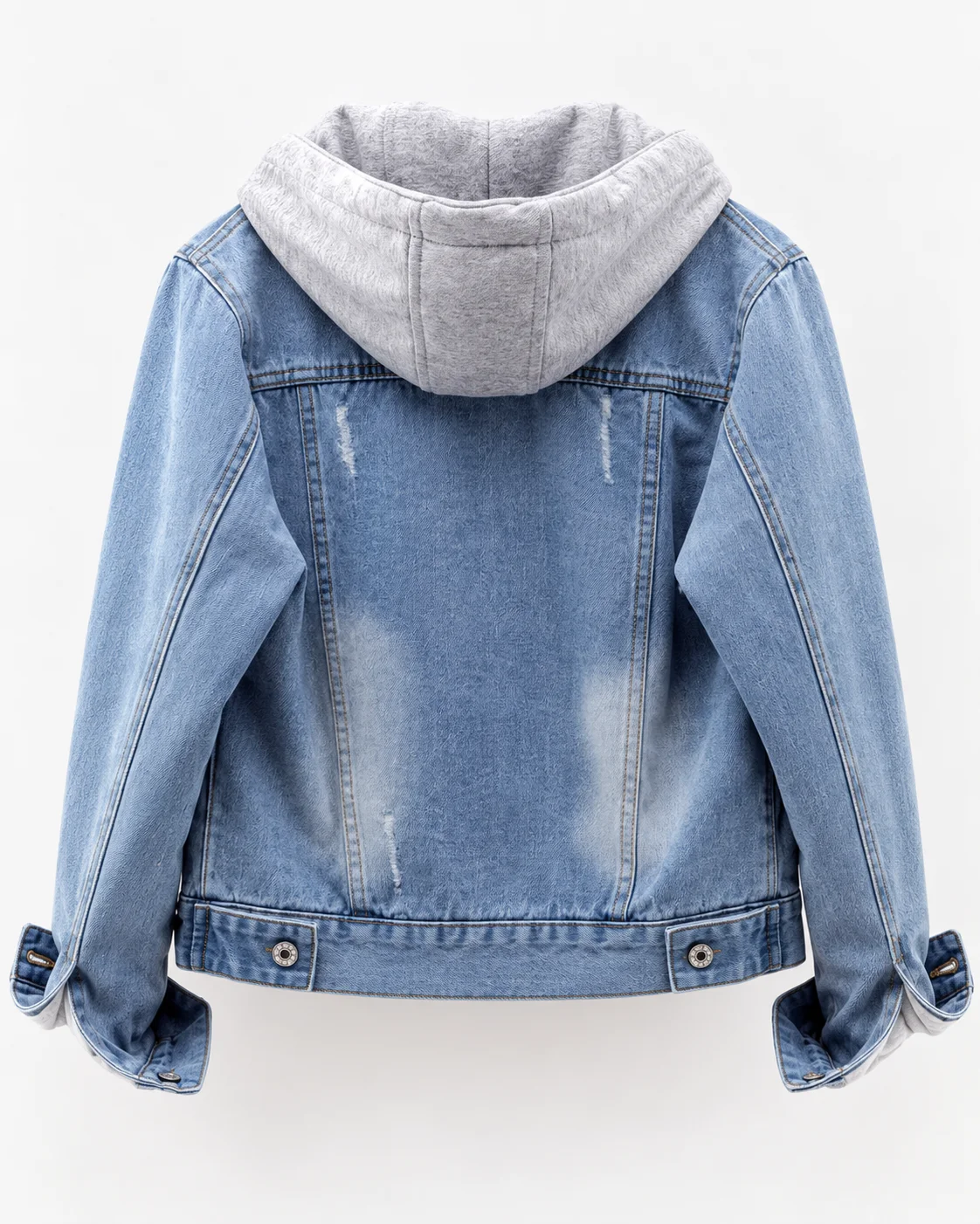 Women's Fleece-Lined Hooded Denim Jacket image 7
